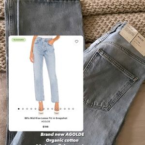 NWT AGOLDE 90s jeans